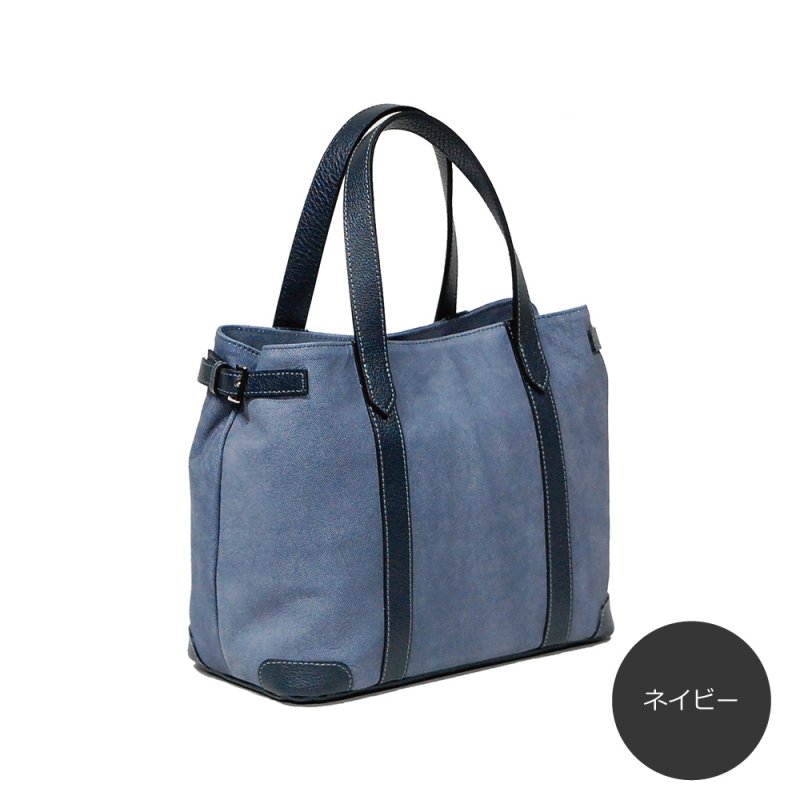 画像6: デニム調レザー モンクストラップ カートバッグ (6)