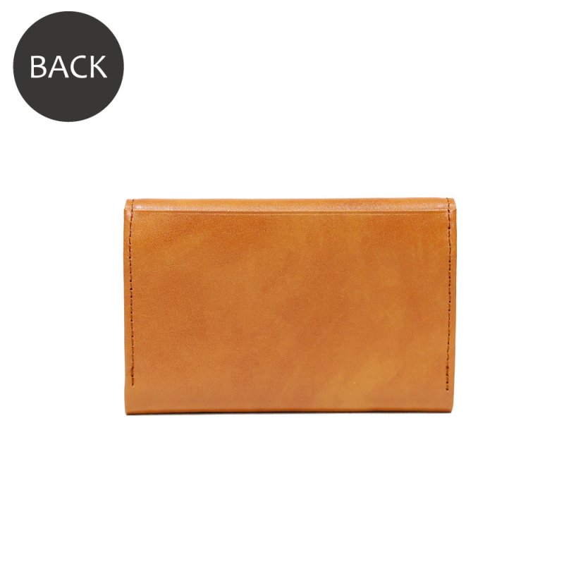 画像2: ムラ染めオリーブレザー 名刺入れ (2)