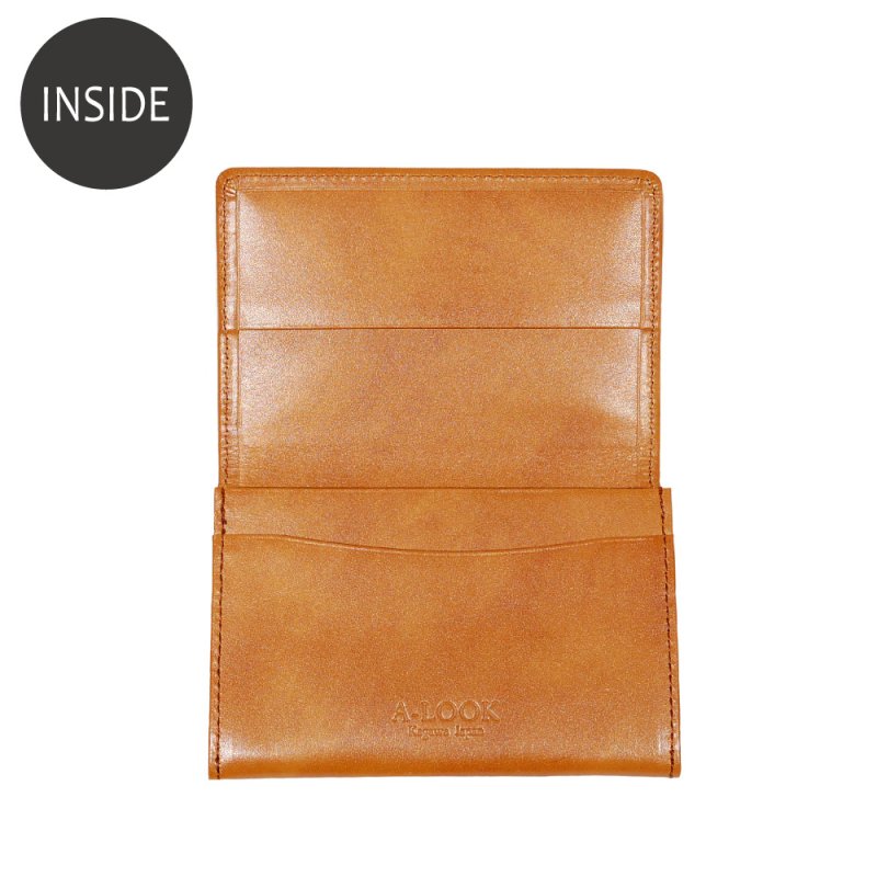 画像5: ムラ染めオリーブレザー 名刺入れ (5)