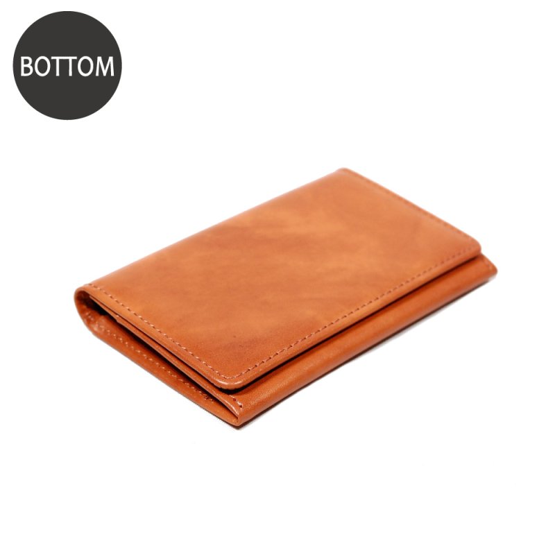 画像4: ムラ染めオリーブレザー 名刺入れ (4)