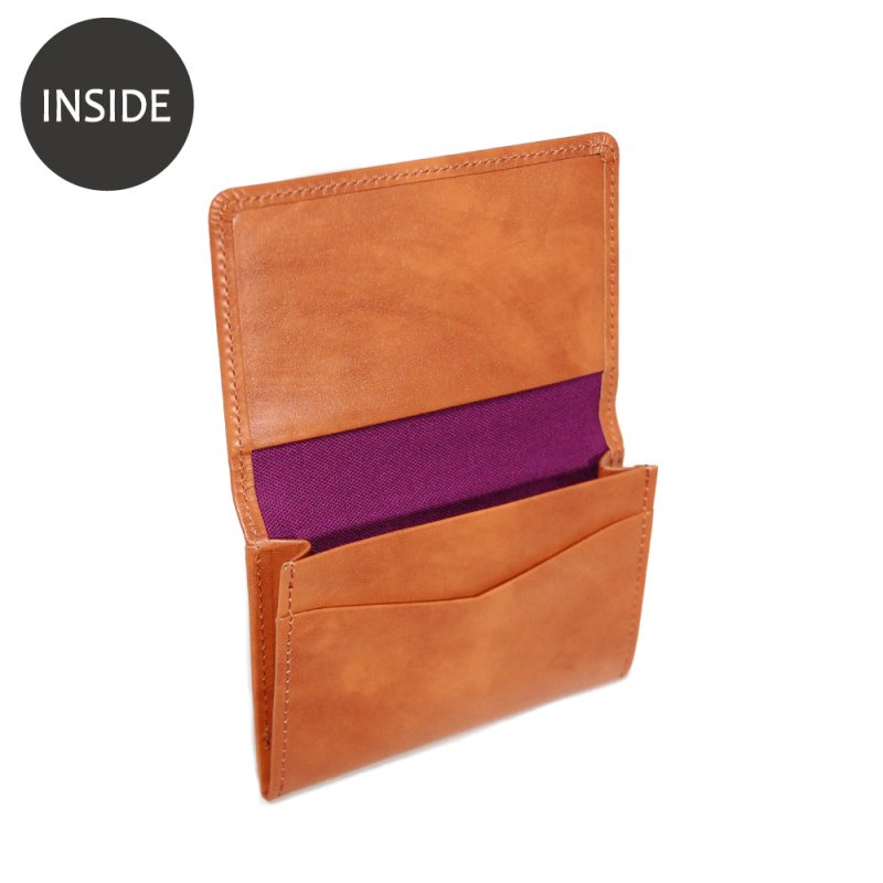 画像6: ムラ染めオリーブレザー 名刺入れ (6)