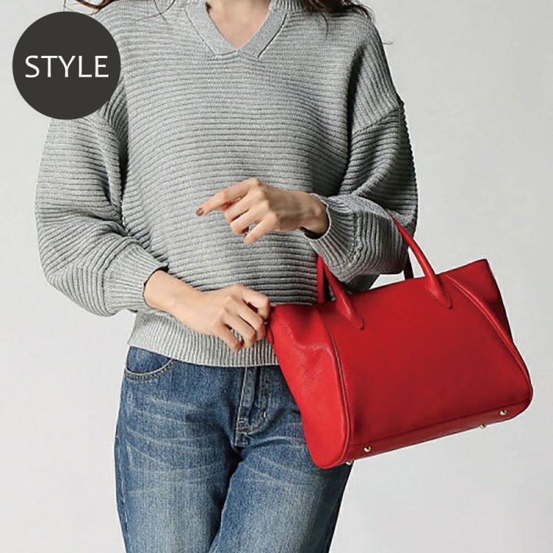 画像18: オリーブレザー　2wayハンドバッグ (18)