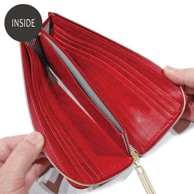 画像9: シームレス L字ファスナー長財布 (9)