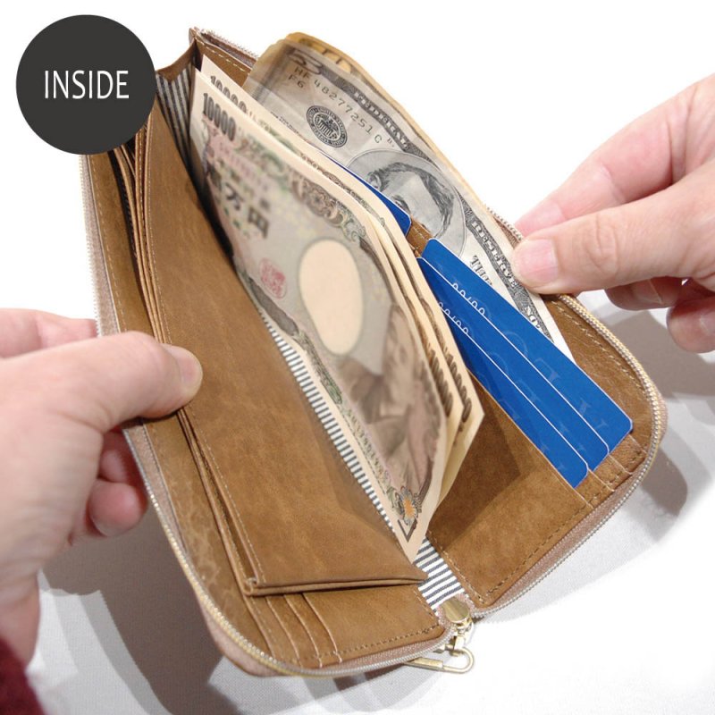 画像11: シームレス L字ファスナー長財布 (11)