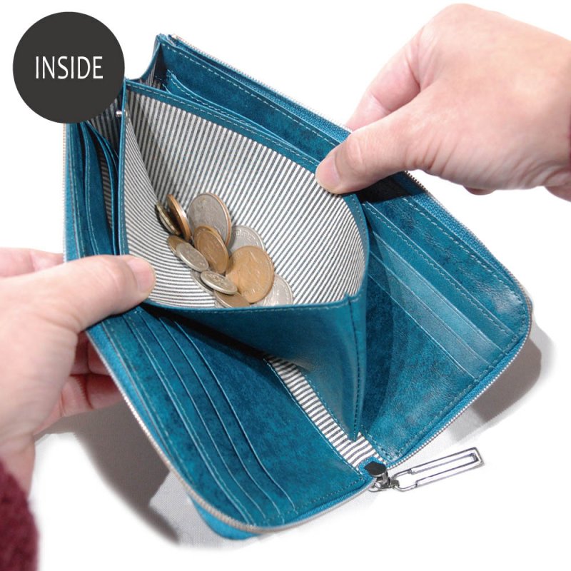 画像12: シームレス L字ファスナー長財布 (12)