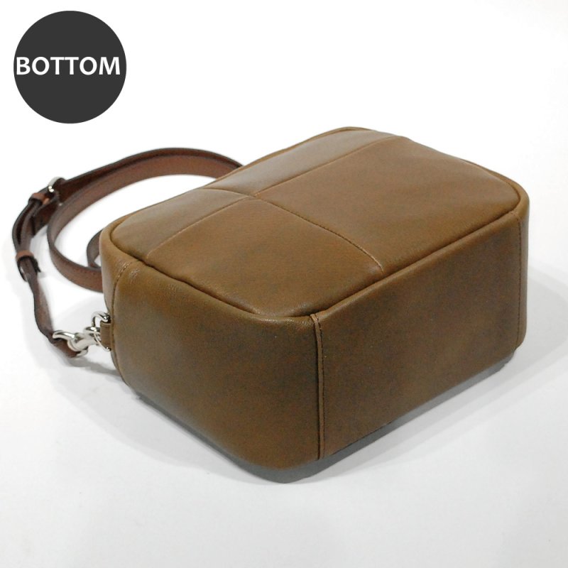 画像9: 手袋用ソフトレザーで作った ワッフルBOXショルダー (9)