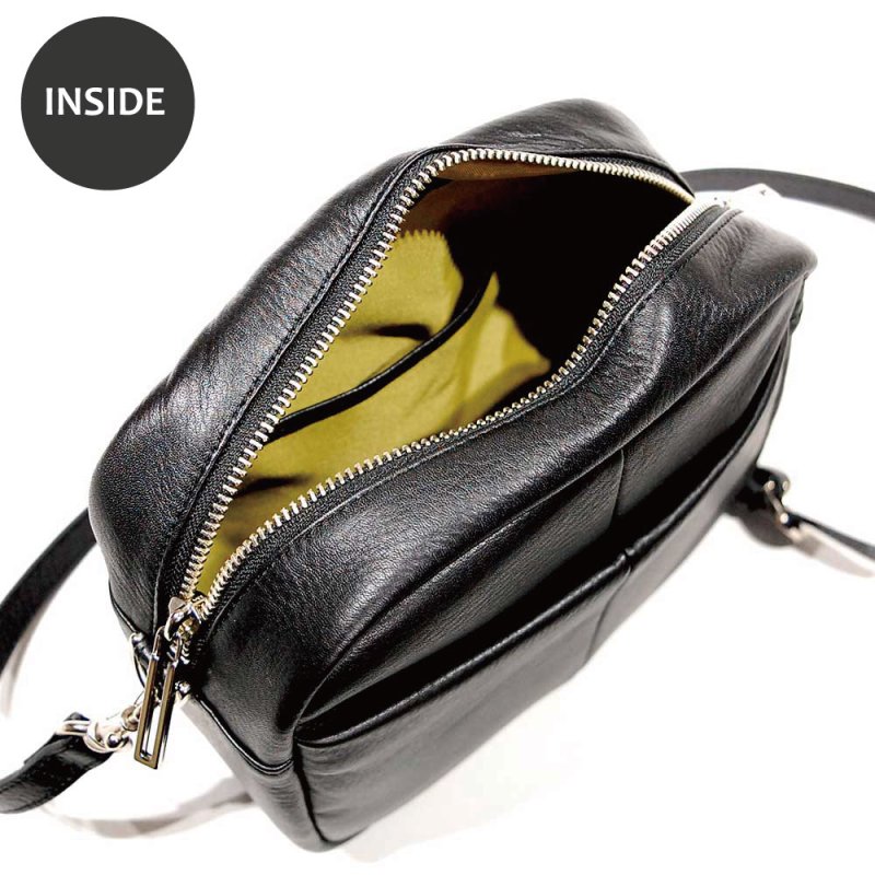 画像11: 手袋用ソフトレザーで作った ワッフルBOXショルダー (11)